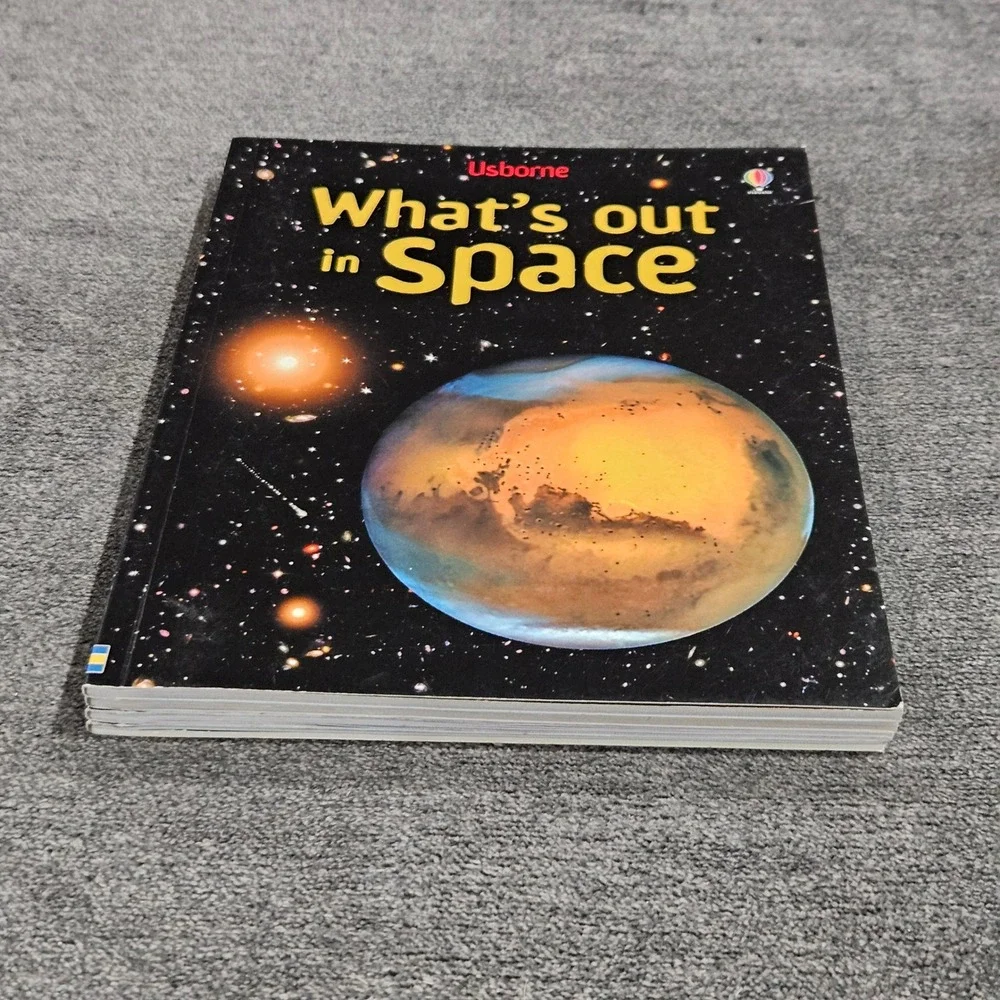 Usborne Space Books Lot 4 Astronauts Sticker Book Planets Night Sky Solar System
